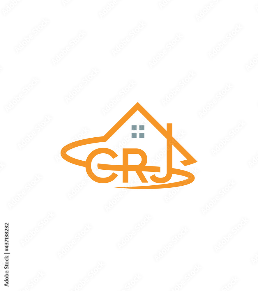 CRJ Real estate modern vector logo template CRJ Real estate modern vector logo template