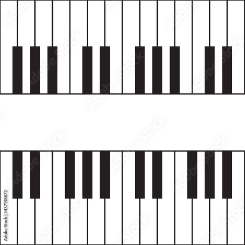 piano vector design, black and white piano icon
