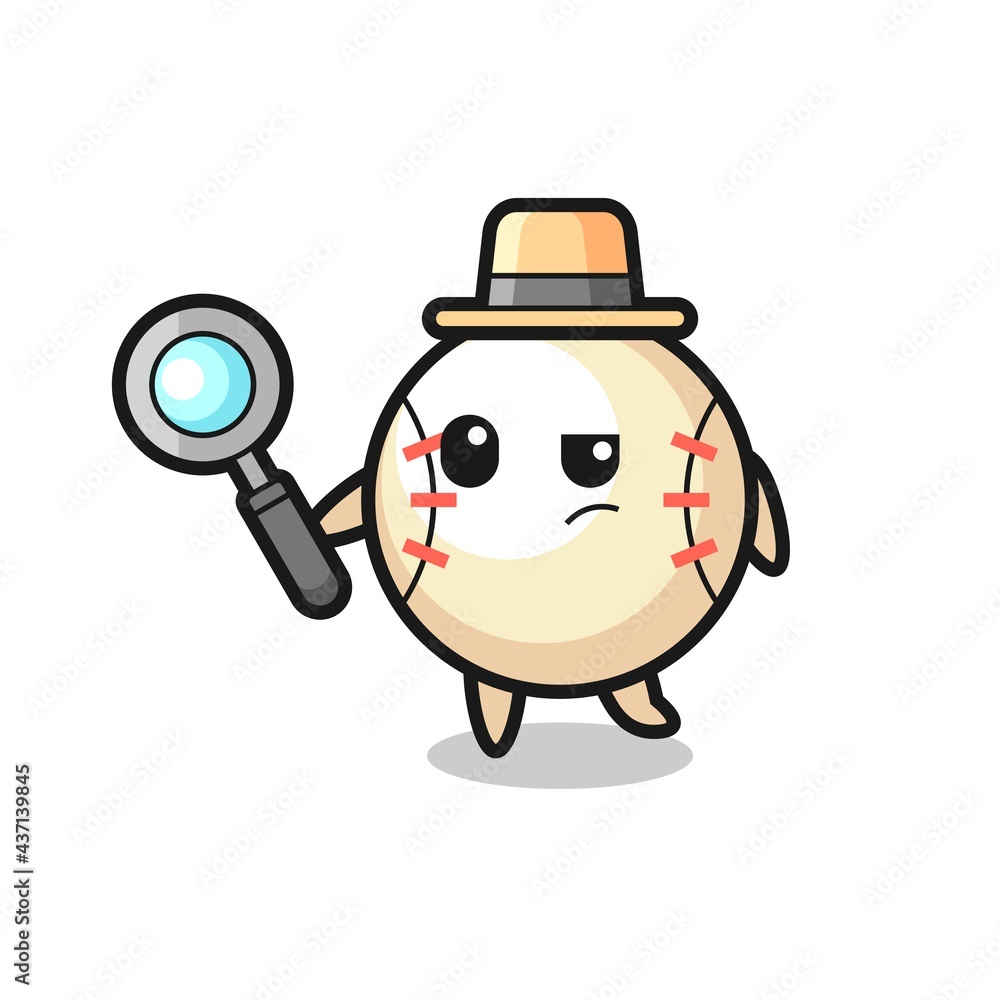baseball detective character is analyzing a case baseball detective character is analyzing a case