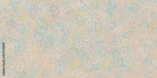 Light blue, yellow vector background with random forms.