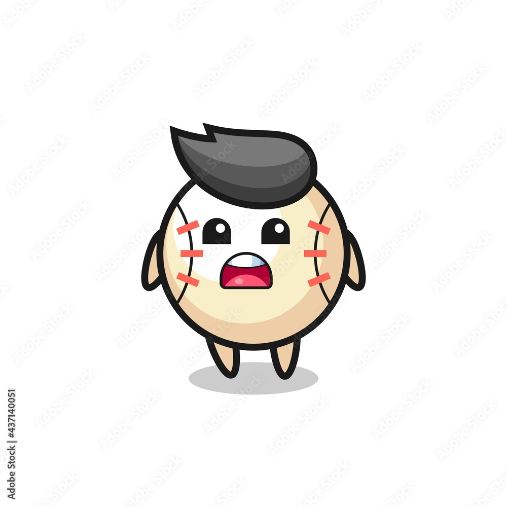 baseball illustration with apologizing expression, saying I am sorry baseball illustration with apologizing expression, saying I am sorry