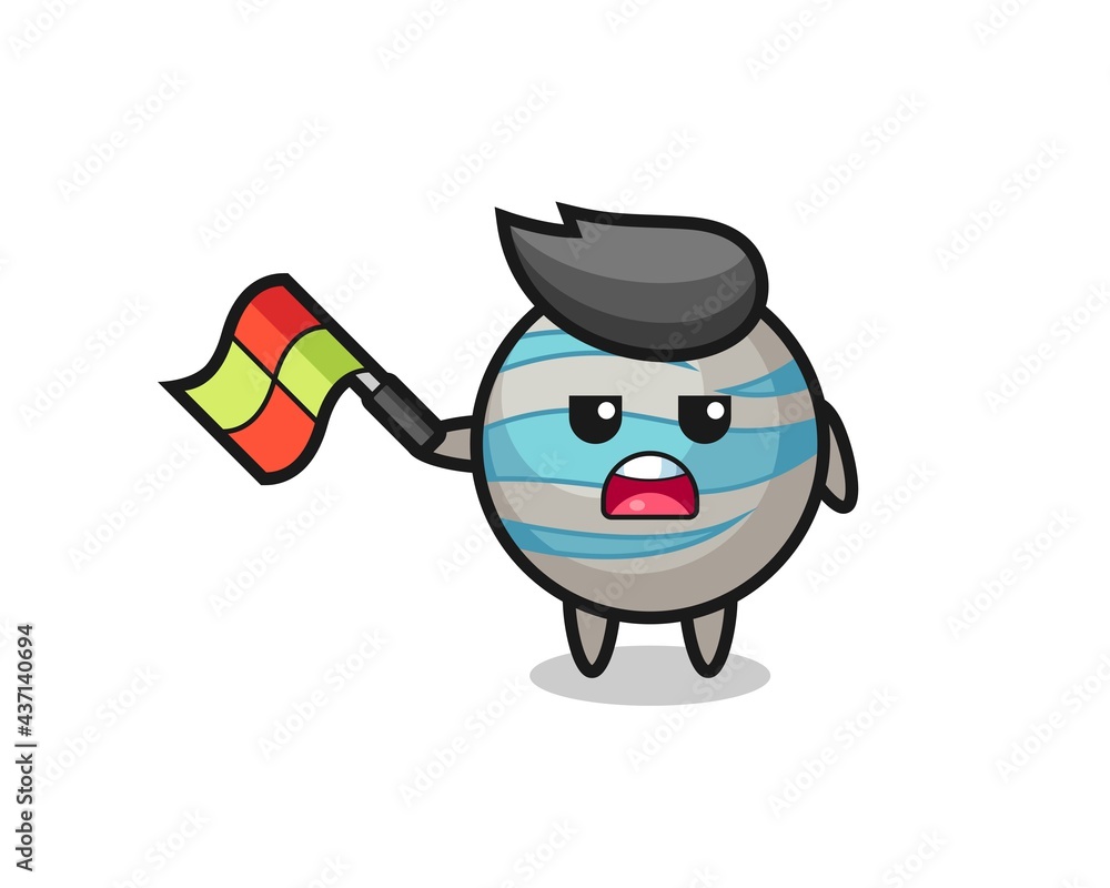 planet cartoon as the line judge hold the flag up at a 45 degree angle planet cartoon as the line judge hold the flag up at a 45 degree angle