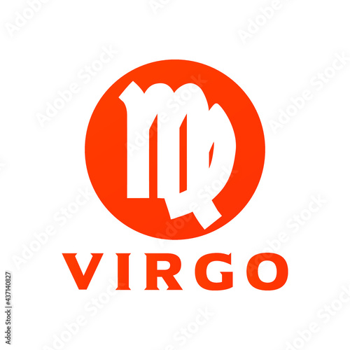 Virgo Icon Zodiac Symbols. Illustration Sign Astrology Stars Constellations Design Horoscope. 
