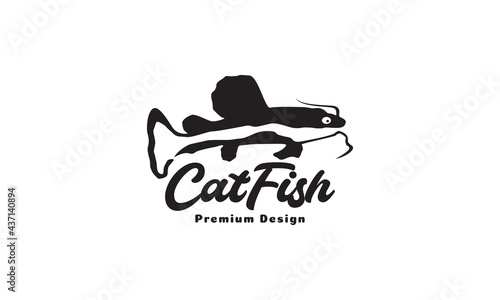 modern shape fish catfish logo vector symbol icon design graphic illustration