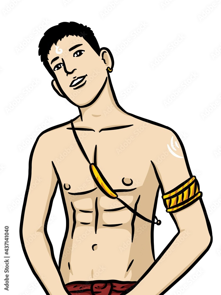 cute sexy man on white background cute sexy man on white background