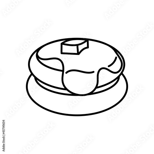pancakes with butter and sirup
