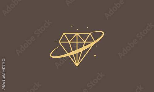 diamond lines shine logo symbol icon vector graphic design illustration