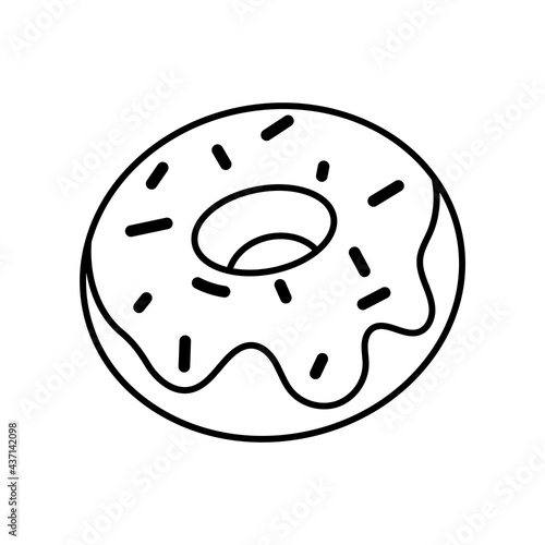 Isolated donut icon Bakery product
