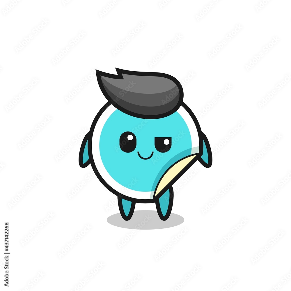 sticker cartoon with an arrogant expression sticker cartoon with an arrogant expression