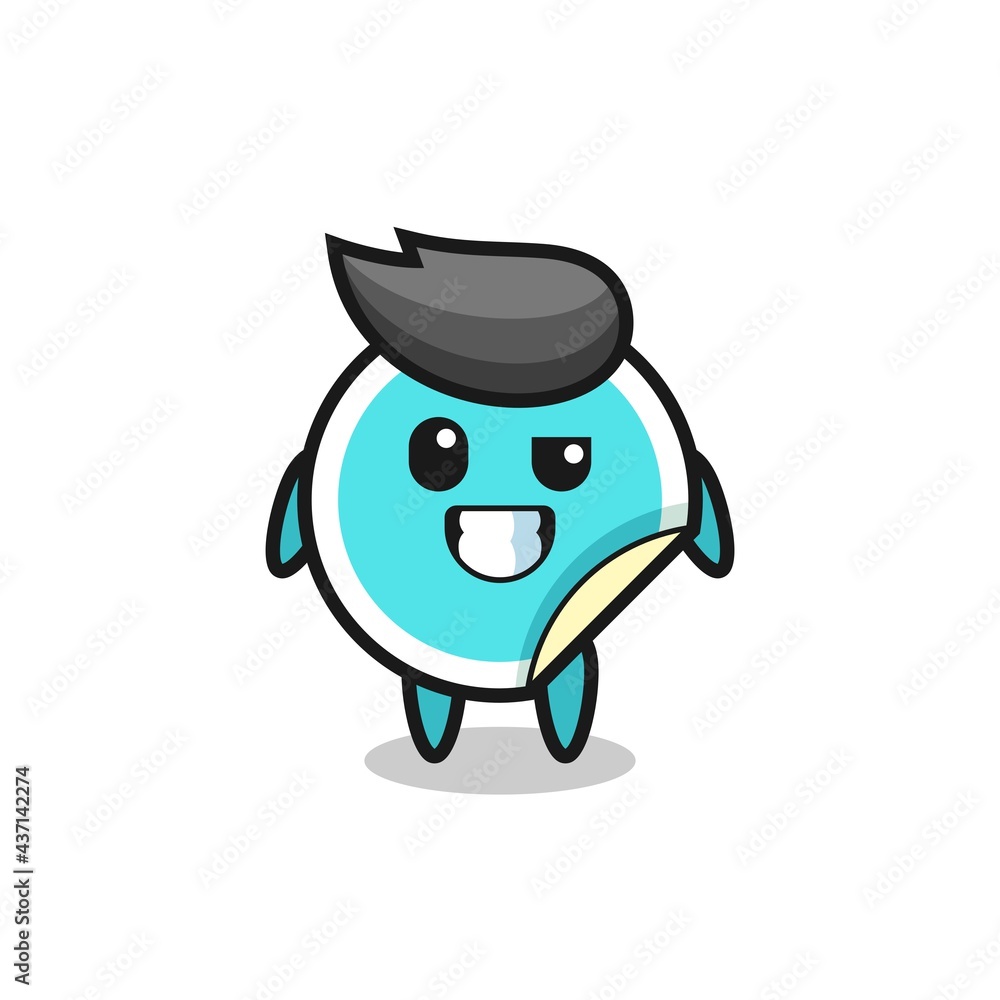 cute sticker mascot with an optimistic face cute sticker mascot with an optimistic face