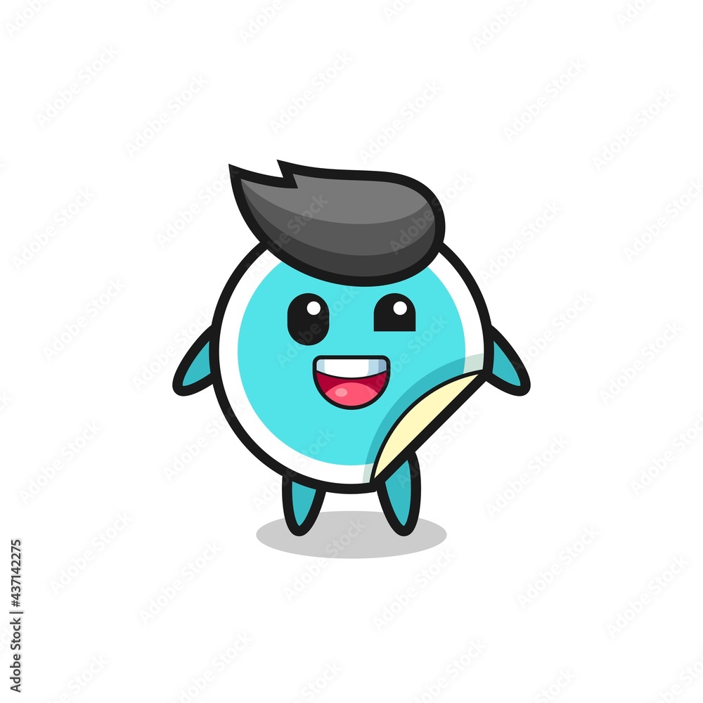 illustration of an sticker character with awkward poses illustration of an sticker character with awkward poses