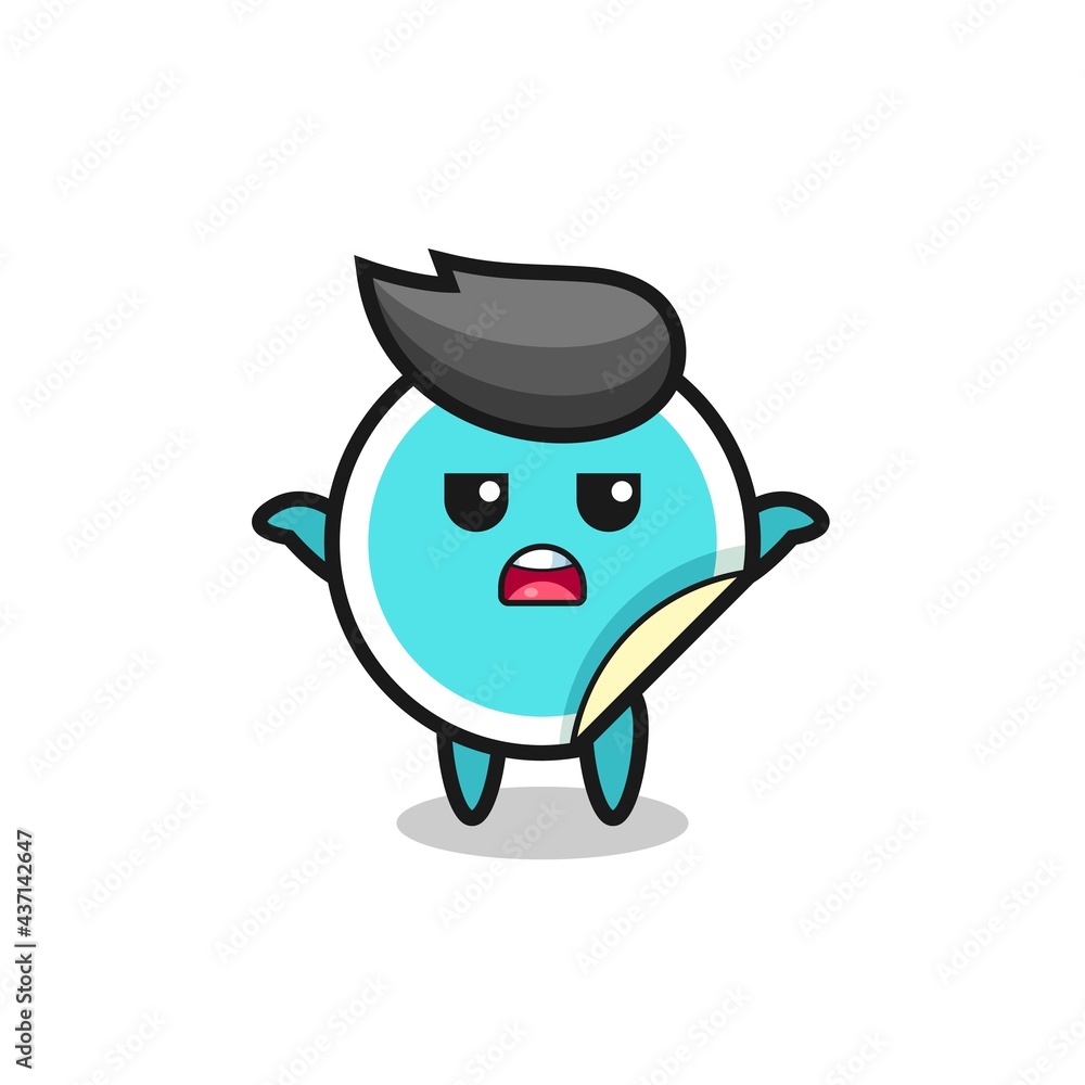 sticker mascot character saying I do not know sticker mascot character saying I do not know