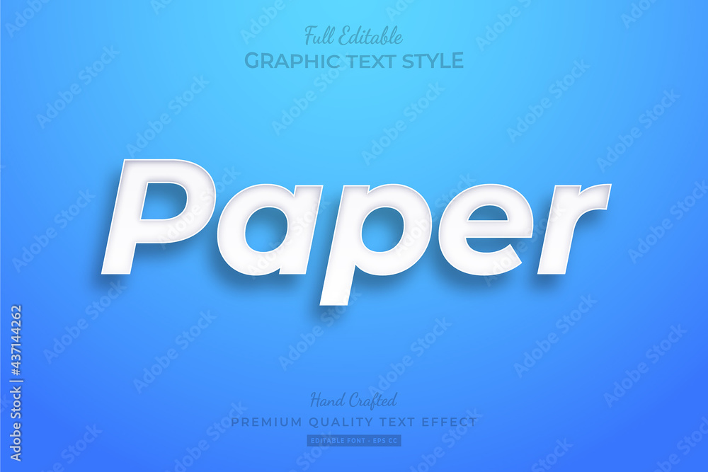 Paper Editable Text Effect Font Style