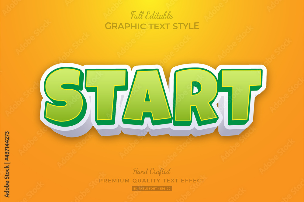 Start Cartoon Editable Text Effect Font Style