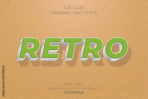 Retro Vintage Editable Text Effect Font Style