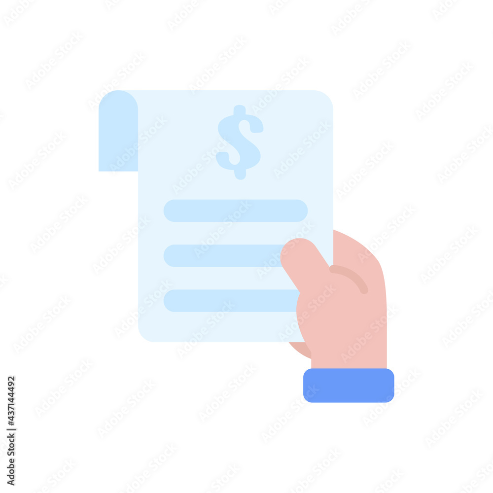Expense bill. Receipt paper labeled Expenses due to purchase of the product. Expense bill. Receipt paper labeled Expenses due to purchase of the product.
