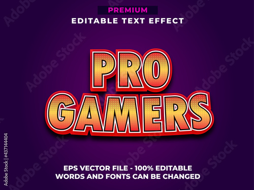 Pro Gamers Editable Text Effect font Style