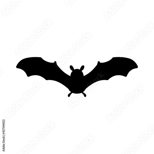 Bat vampire vector. scary ghost bat silhouette Flying out to suck blood on Halloween.