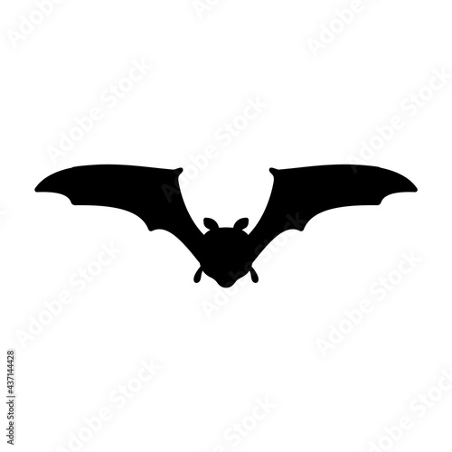 Bat vampire vector. scary ghost bat silhouette Flying out to suck blood on Halloween.