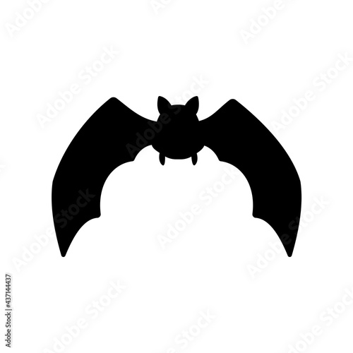 Bat vampire vector. scary ghost bat silhouette Flying out to suck blood on Halloween.