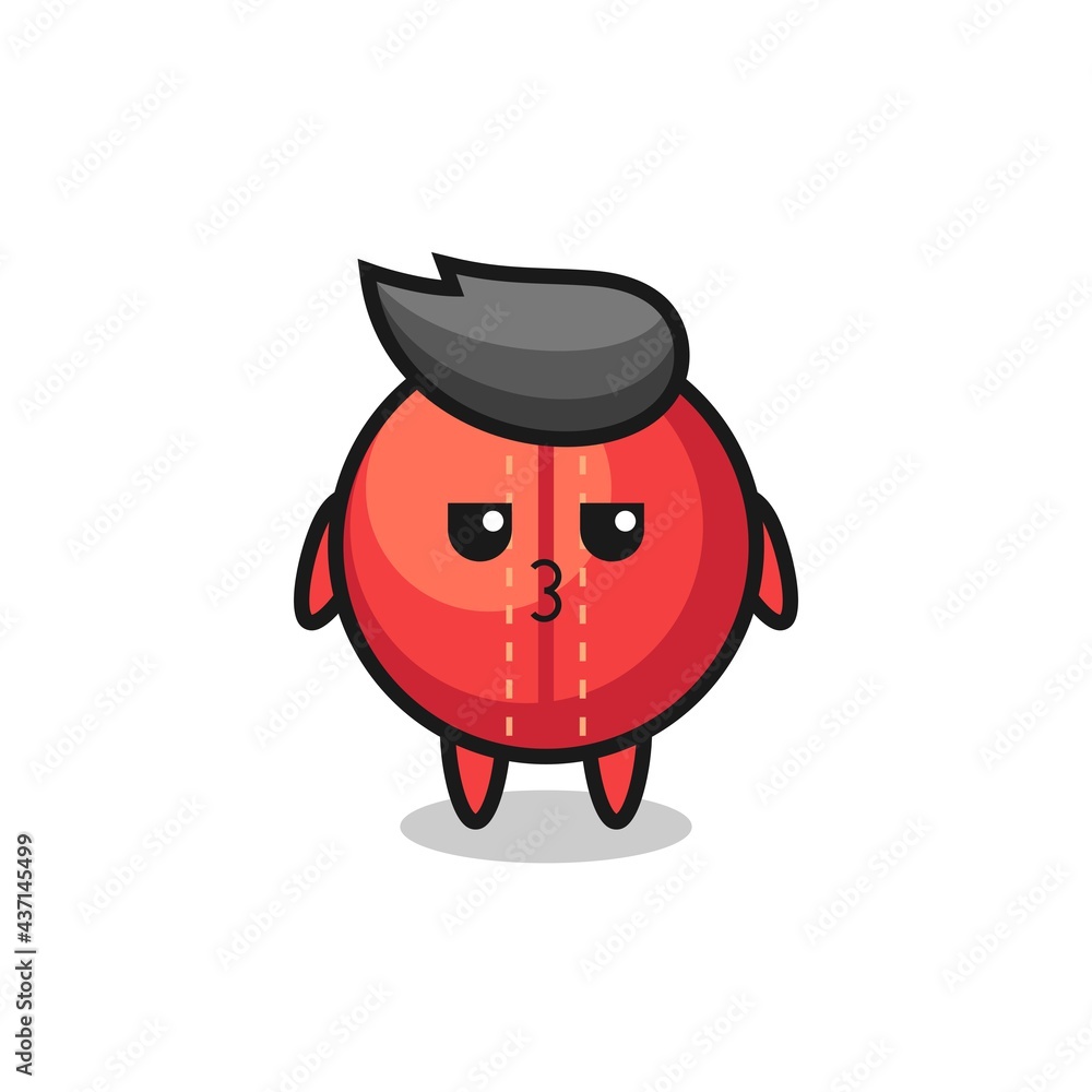the bored expression of cute cricket ball characters