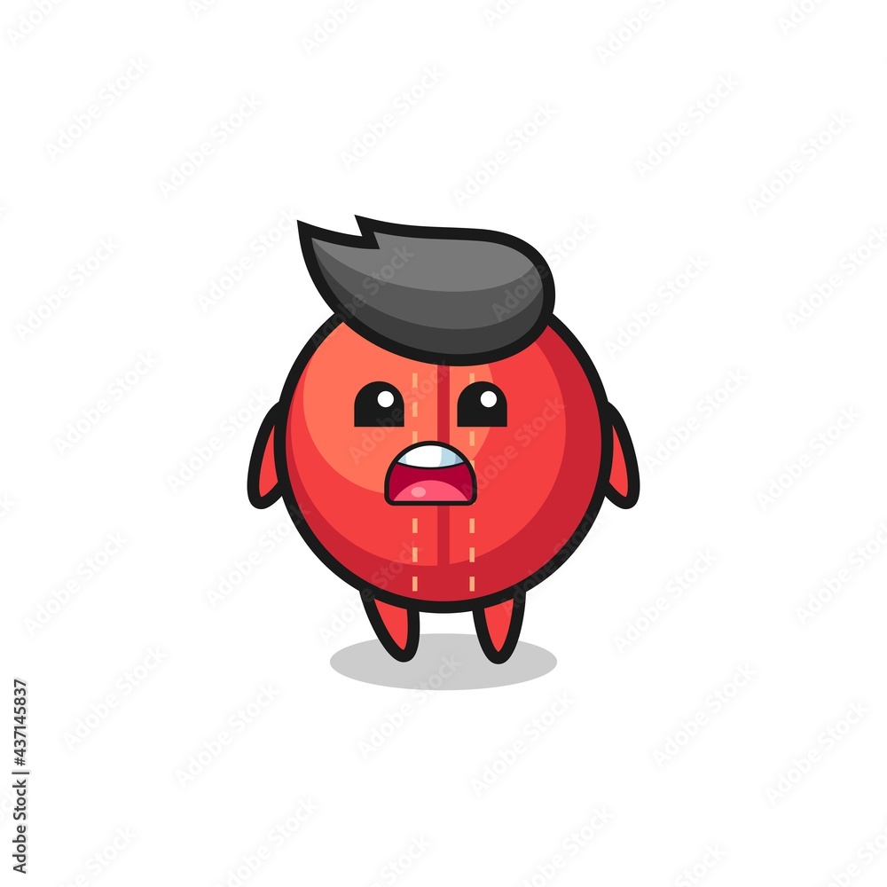cricket ball illustration with apologizing expression, saying I am sorry cricket ball illustration with apologizing expression, saying I am sorry