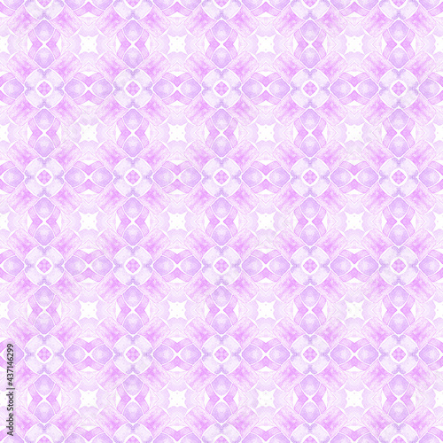 Watercolor ikat repeating tile border. Purple