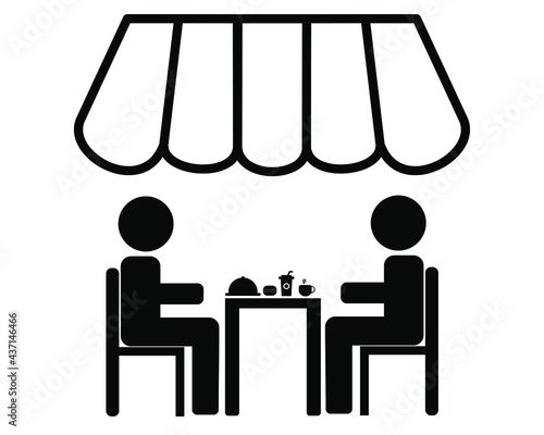 vector graphic icon illustration, great for symbols of restaurants, cafes, canteens and other places to eat. EPS 10