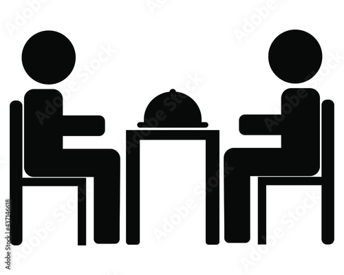 vector graphic icon illustration, great for symbols of restaurants, cafes, canteens and other places to eat