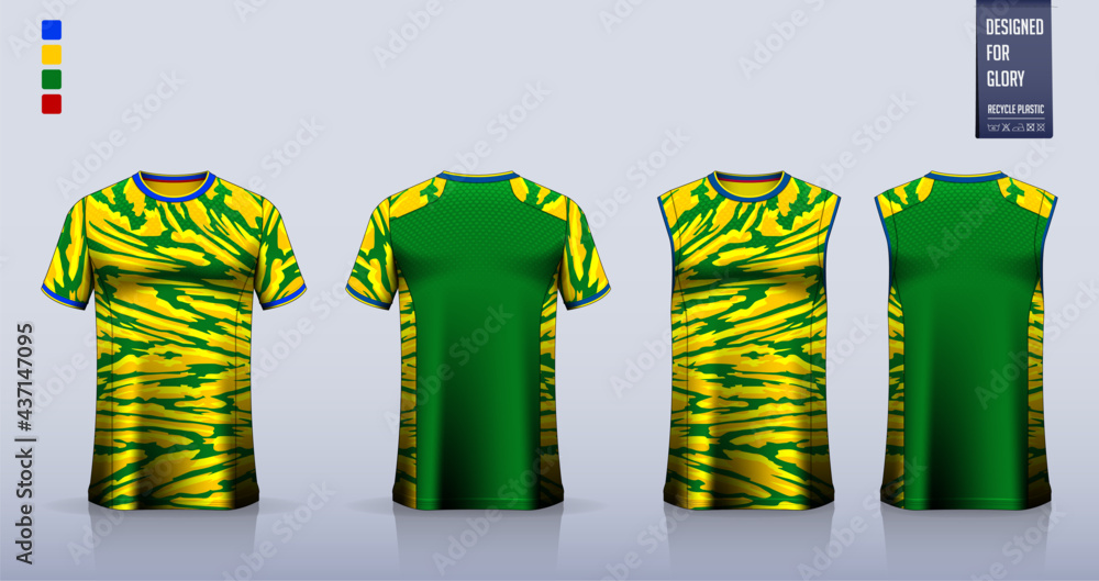 Premium Vector  Basketball t-shirt design uniform. basketball jersey green  and yellow