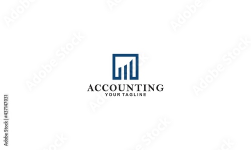 simple accounting logo on white background