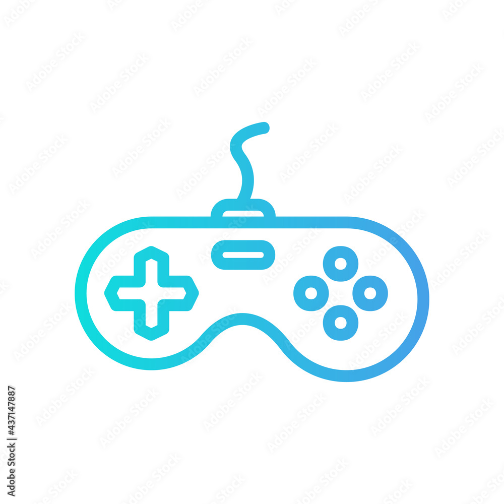 Joystick icon vector illustration in gradient style about multimedia for any projects Joystick icon vector illustration in gradient style about multimedia for any projects