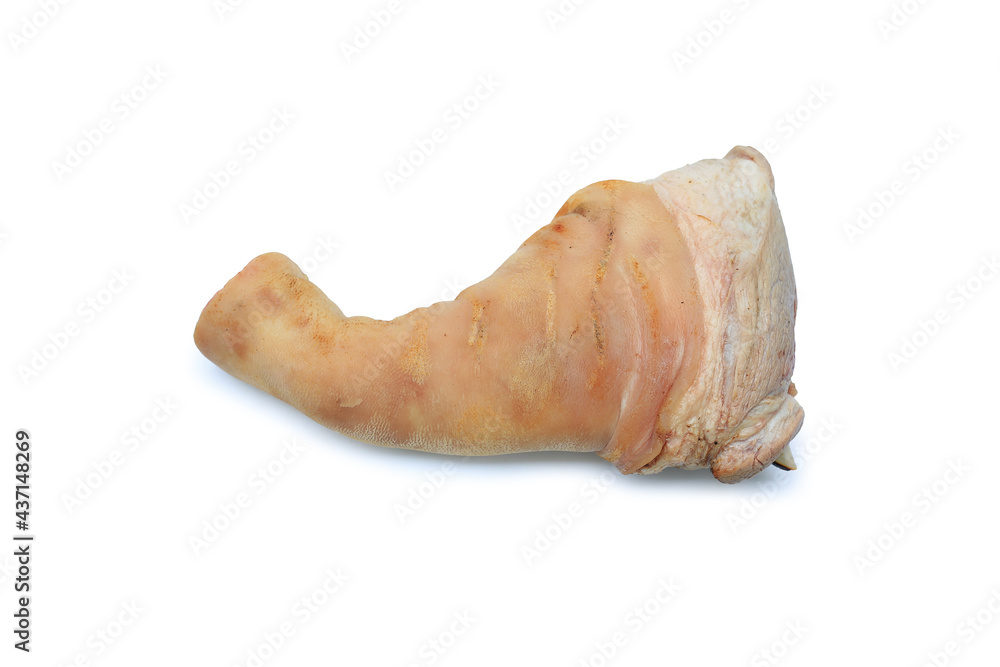 Raw knuckle of pork isolated on white background. Raw knuckle of pork isolated on white background.