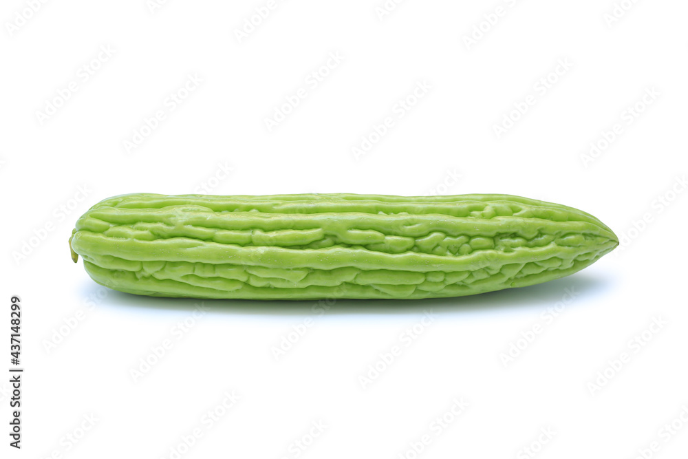 Bitter melon isolated on white background. Bitter gourd Bitter melon isolated on white background. Bitter gourd