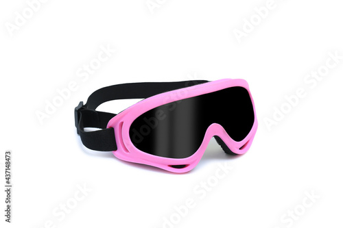 Protective spectacles or Safety glasses isolated on white background. Plastic Protective Work Glasses - clipping path