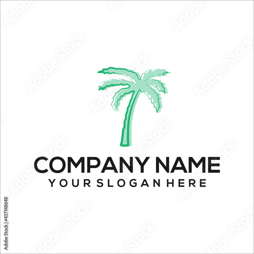 Coconut tree logo vector  palm  natural icon symbol design