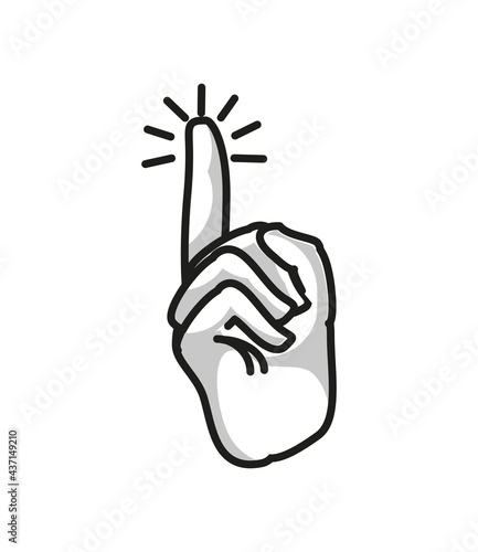 index finger up