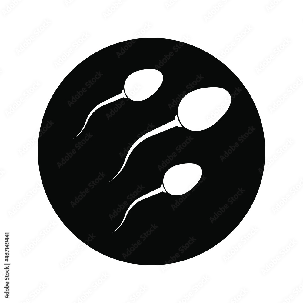 Sperm icon. Vector concept illustration for design on white background color editable Sperm icon. Vector concept illustration for design on white background color editable