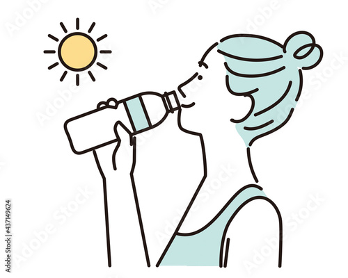 シンプル イラスト 水分補給にミネラルウォーターを飲む女性 Stock Vector Adobe Stock シンプル イラスト 水分補給にミネラルウォーターを飲む女性 Stock Vector Adobe Stock