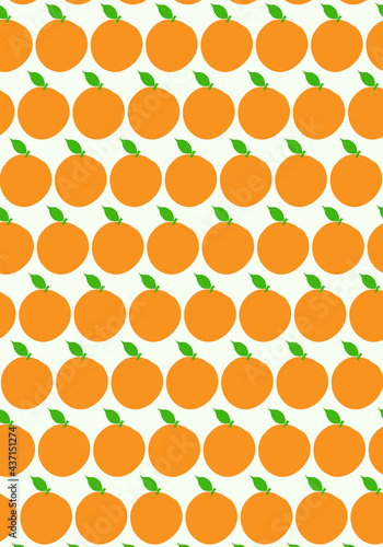 Seamless orange hand draw pattern background. Vector illustration.