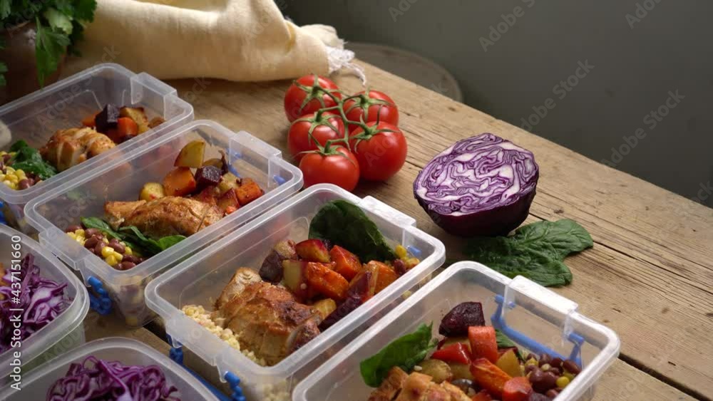 Healthy Homemade Meal Prep. Reusable Takeaway Containers and Lunch Box. Packing a Zero Waste Lunch. Food Delivery, Restaurant Takeout, Order Food Healthy Homemade Meal Prep. Reusable Takeaway Containers and Lunch Box. Packing a Zero Waste Lunch. Food Delivery, Restaurant Takeout, Order Food
