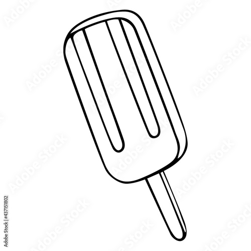 Popsicles hand drawn vector on white background. Childhood concept.