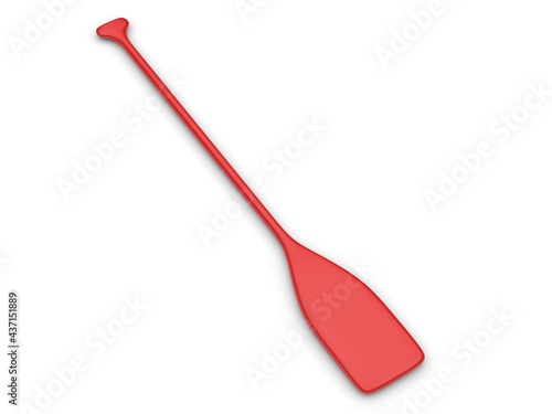 Fototapeta Naklejka Na Ścianę i Meble -  Canoeing Kayaking Paddle Mockup, 3d render illustration.