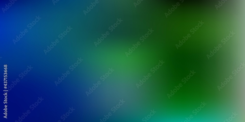 Fototapeta premium Light blue, green vector abstract blur pattern.