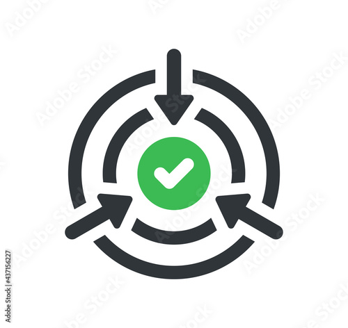 Goal, target, aim and center icon. 