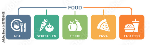 Food icon set. Vector illustration