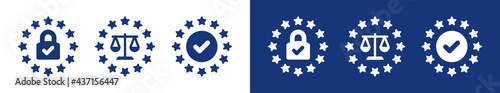 General Data Protection Regulation icon set. GDPR data protection and compliance concept.