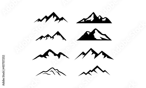 set mountain template vector design