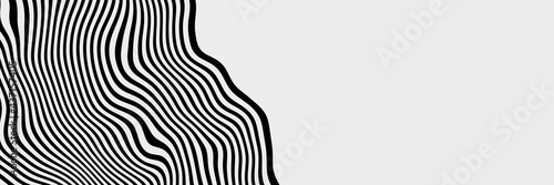 Abstract black and white mountain contour lines. Topographic terrain. © Kavik