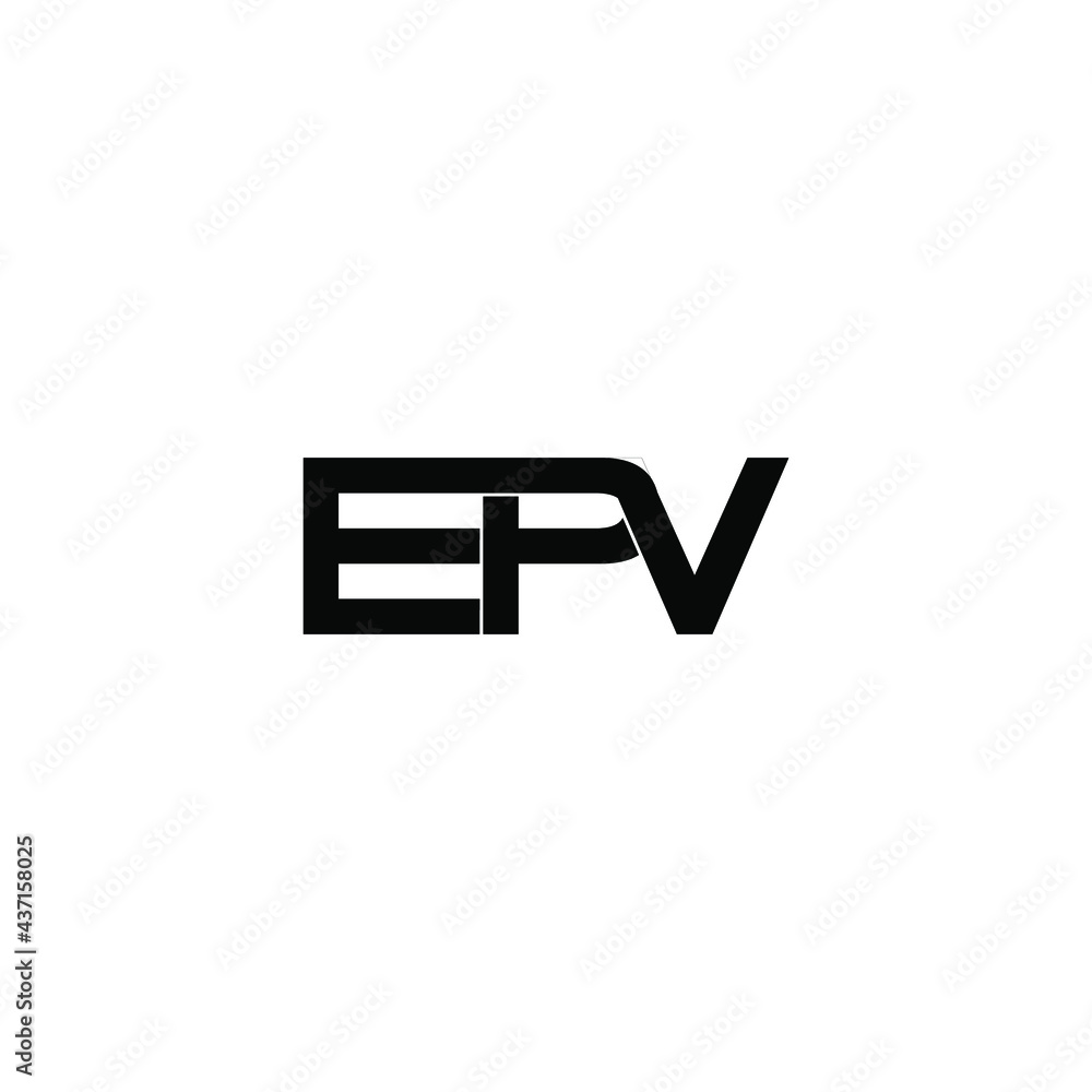 epv letter original monogram logo design epv letter original monogram logo design